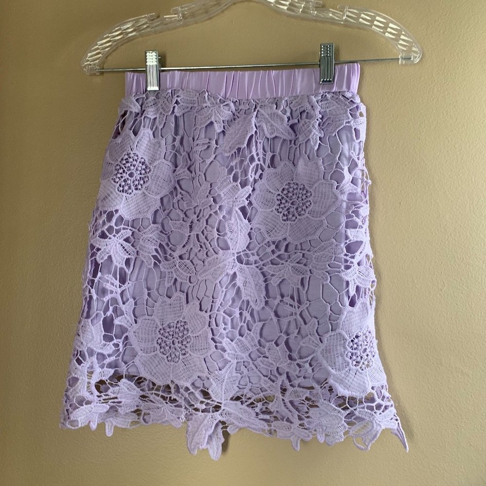 tobi lace purple spring summer skirt